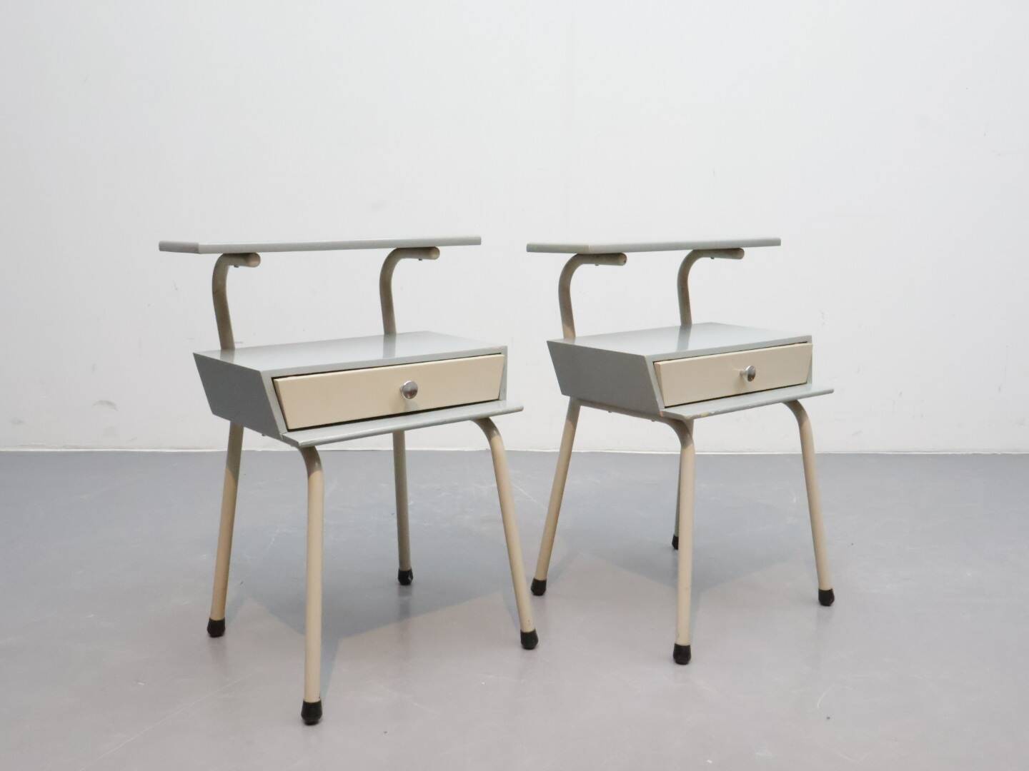 Set vintage nachtkastjes Wim Rietveld voor Auping