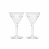 A pair of Art Deco Café Bistro Illusion aperitif glasses