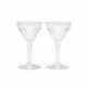 A pair of Art Deco Café Bistro Illusion aperitif glasses