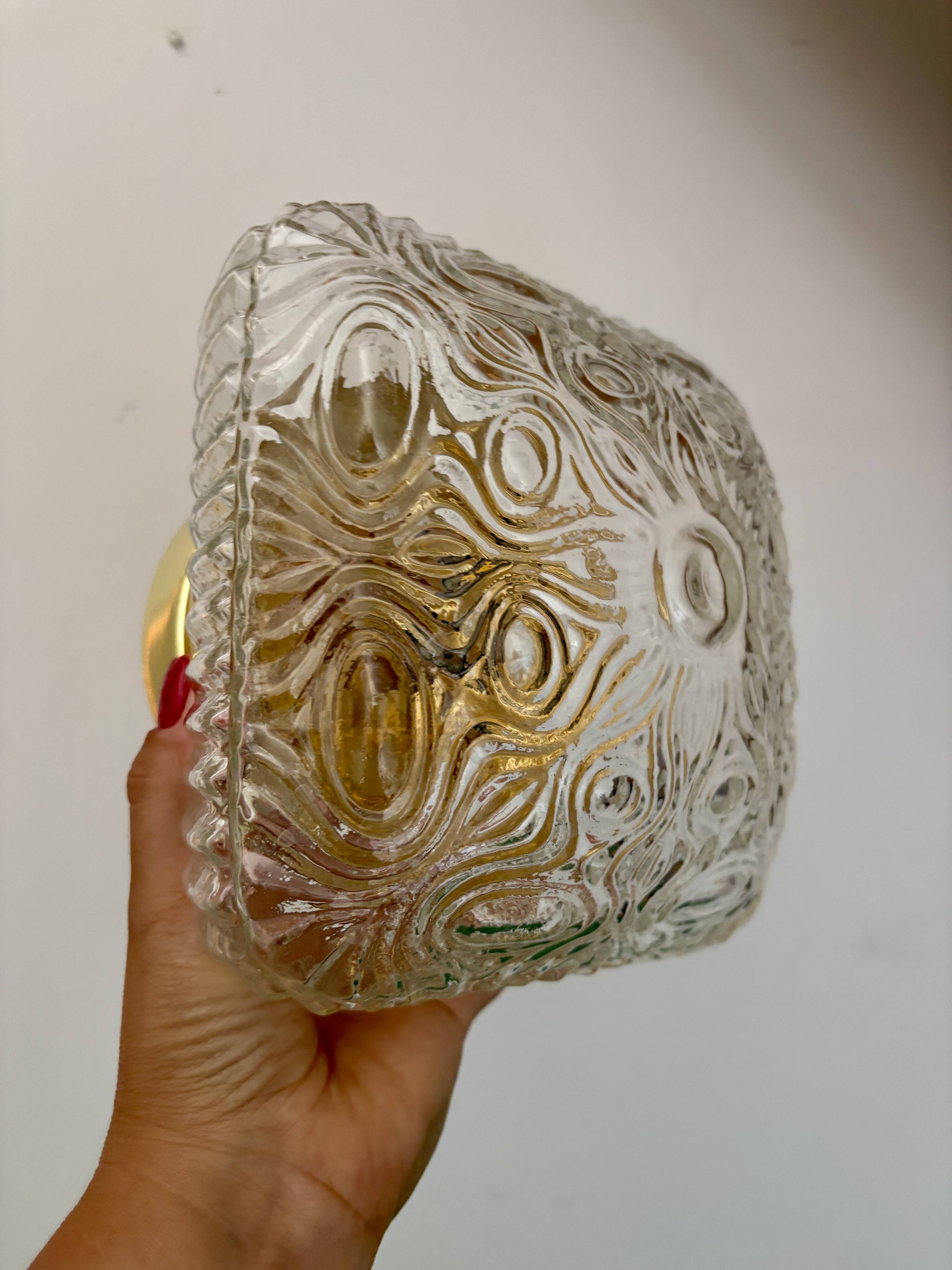 Vintage glass globe wall or ceiling light.