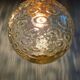 Pair of amber bubble glass pendant lights, 1970s