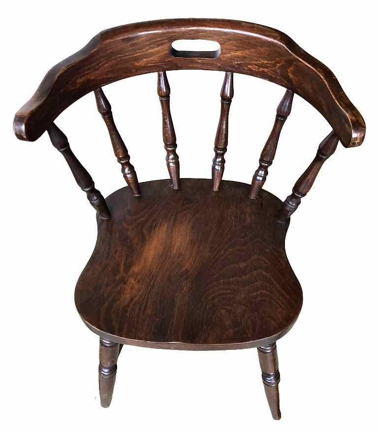 Set de 4 chaises montagnardes en chêne