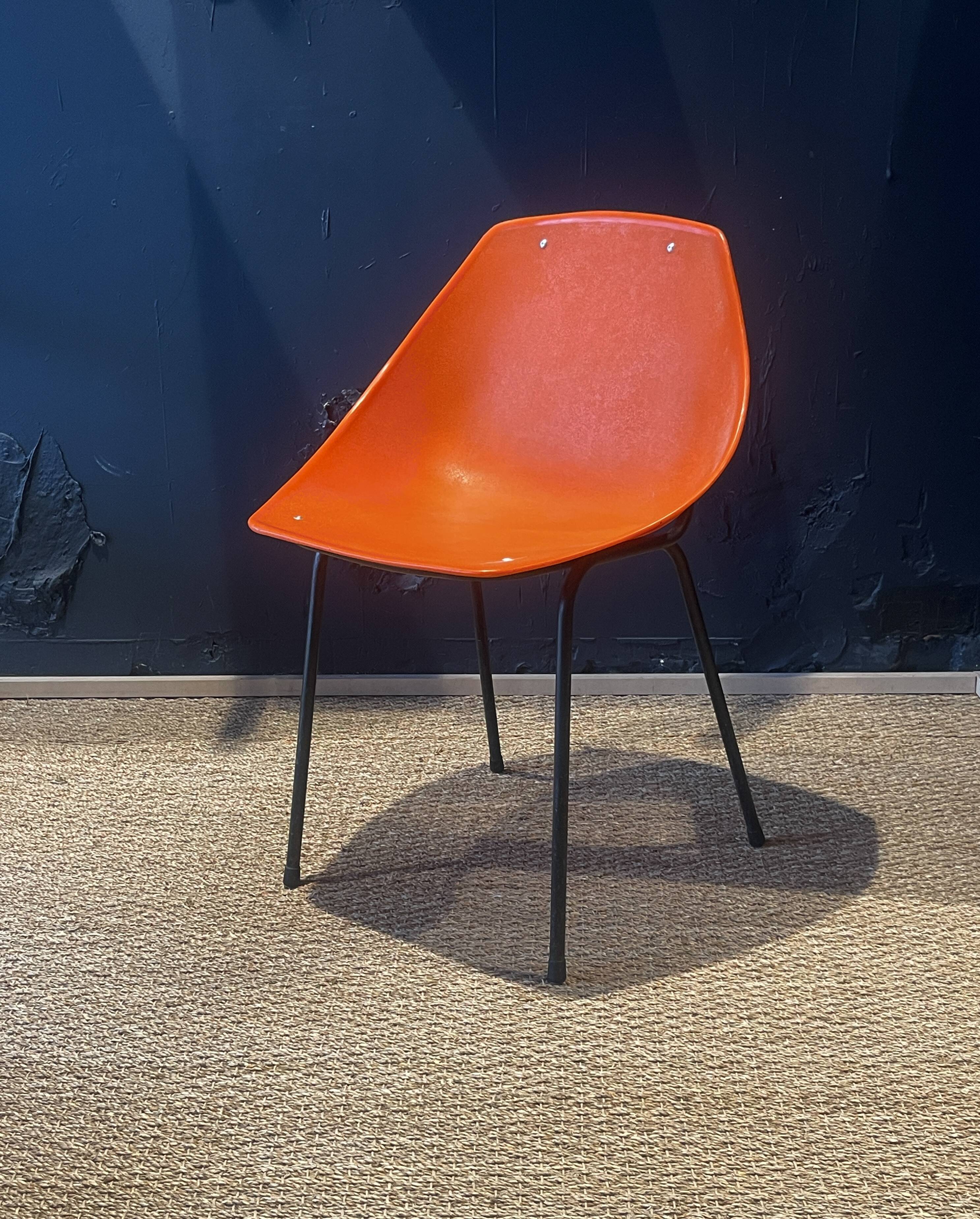 Set of 12 orange Guariche chairs