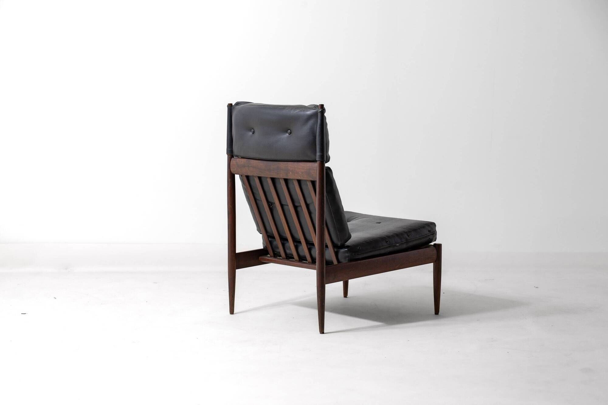Slender lounge chair in teak, Belgium 1960s