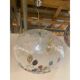 Suspension contemporaine en verre de Murano transparent avec des motifs multicolores Murrise
