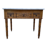 Table de toilette en bambou et marbre 1900