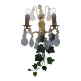 Pair of wall lights with pendants