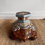 Support de plante en céramique Tortue