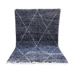 Tapis Beni Ouarain noir chiné