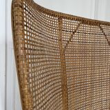 Vintage rattan and canning armchair