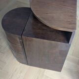 Art Deco rounded cabinet with 3 drawers, 1930s