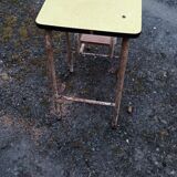 Yellow formica stool stepladder step