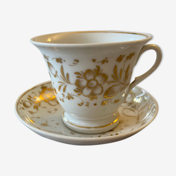 PORCELAIN CUP AND SAUCER
