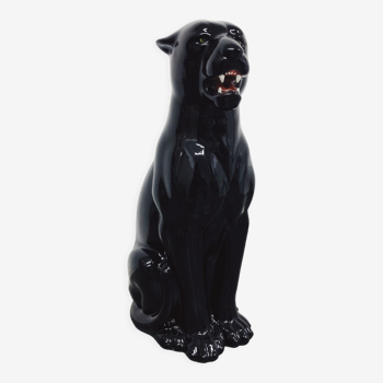 Black panther statue ceramic