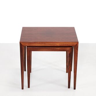 Set of 2 rosewood side tables by Severin Hansen for Haslev