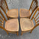 Set de 4 chaises en hêtre bistrot