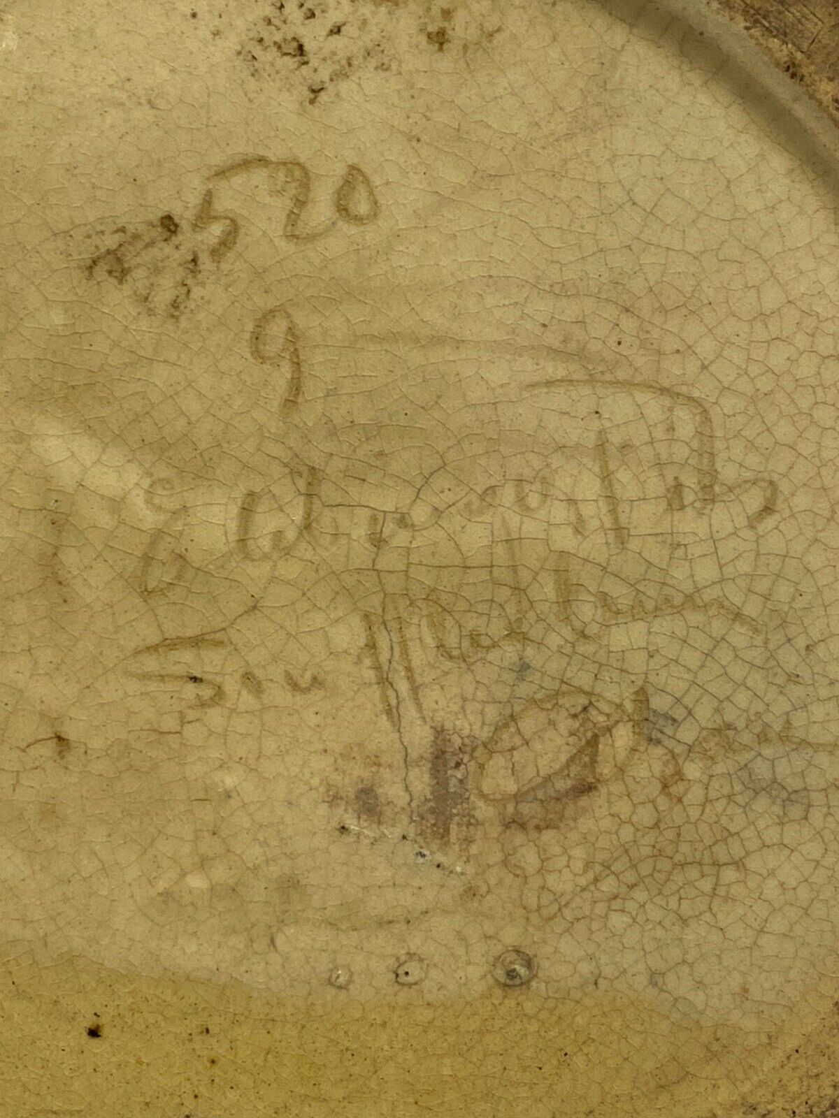 Vase Elchinger ceramic 4 detached handles polychrome floral decoration