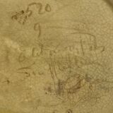 Vase Elchinger ceramic 4 detached handles polychrome floral decoration