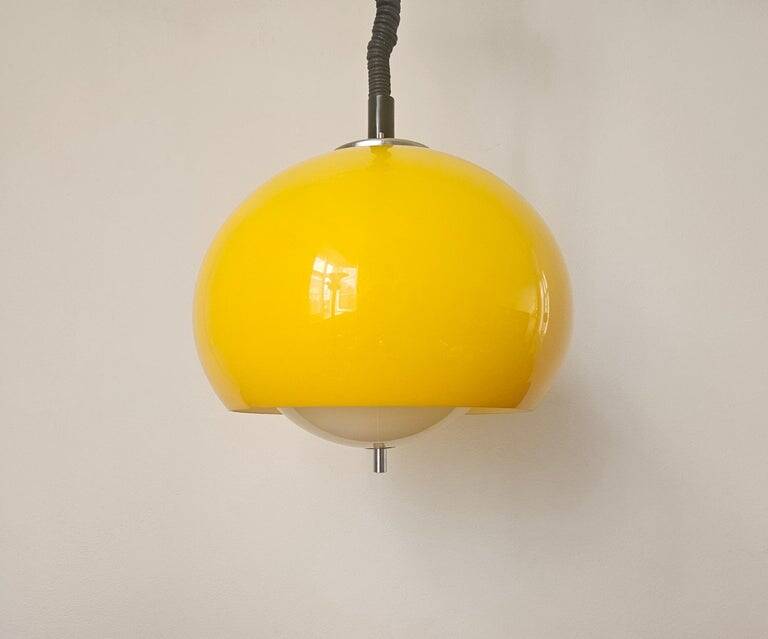 Rare Midcentury Pendant Meblo, Harvey Guzzini, Italy, 1970s