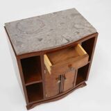 Art Deco cabinet in wood with marble top, France ca. 1930
