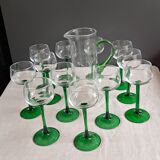 Carafe and balloon glasses for Alsace wine