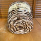 Old Dame Jeanne Bottle Glass + Woven Rattan Vintage #E527