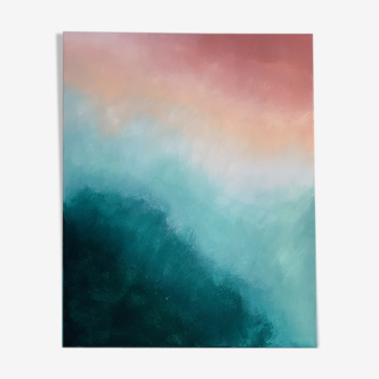 Sunset Grove - Modern Abstract Art Canvas, Acrylic, 40x50cm, unique piece