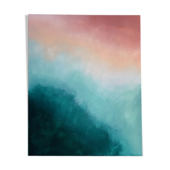 Sunset Grove - Modern Abstract Art Canvas, Acrylic, 40x50cm, unique piece