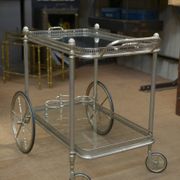 metal drinks trolley, France, 1960