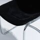 Chaise en velours noir, Gastone Rinaldi, 1970s