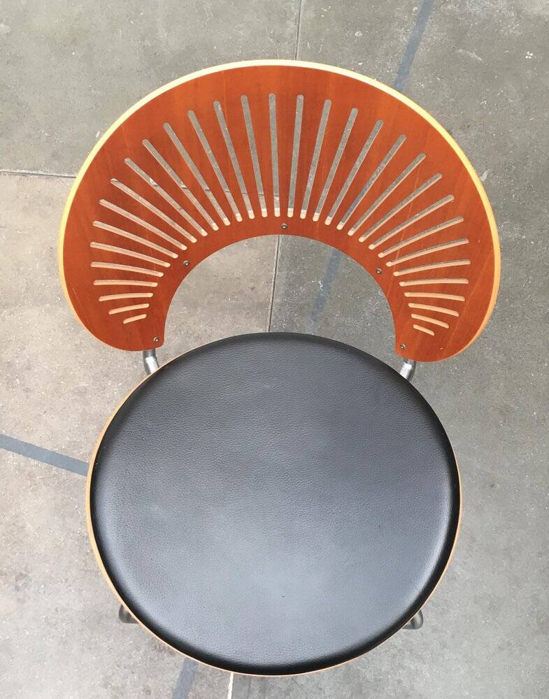Danish bar stool set Trinidad by Nanna Ditzel for Fredericia, 1990s.