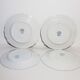 Set of 4 dessert plates in earthenware of St Amand model Regency, iron earth