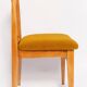 Ochre boucle beech chair from the mid-century, light wood, M. Zielinski, Europe 1960s