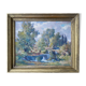 Table ec. French HSP “Edge of pond with trees” signed (to be deciphered)