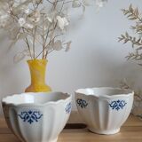 Duo of opaque porcelain bowls
