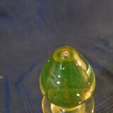 Yellow glass liqueur carafe