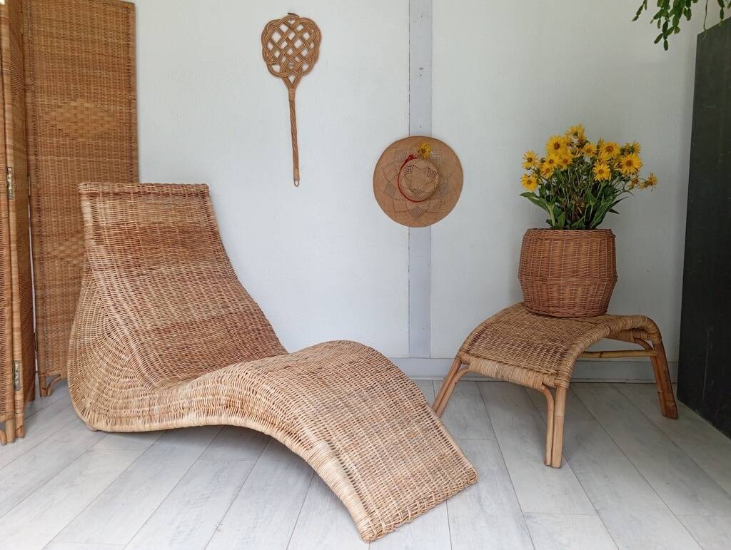 Carl Ojerstam rattan lounge chair