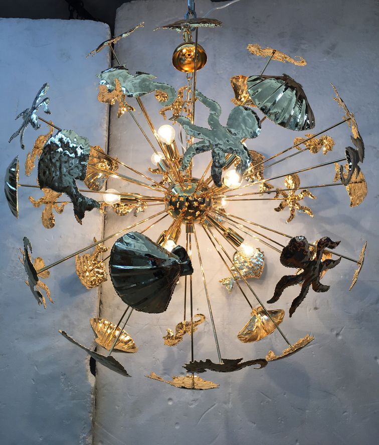 Sea brass chandelier