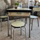Formica and chrome extension table 2 stools 2 chairs