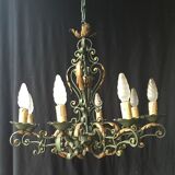 Wrought iron chandelier 1940