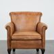 Beautiful subtle vintage sheepskin armchair with elegant legs