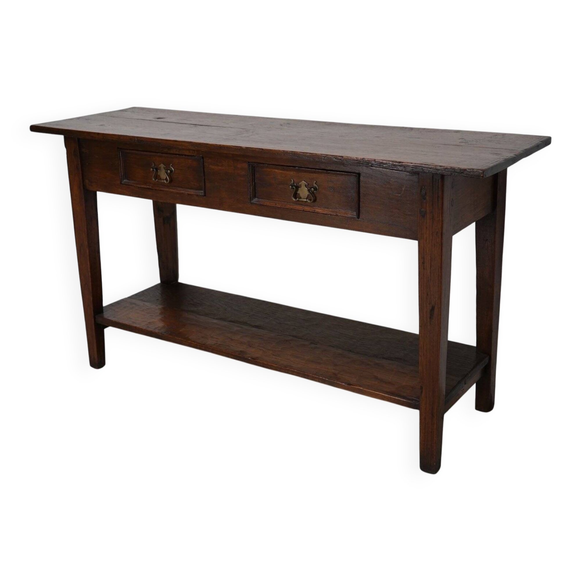 Table d'appoint en chêne rustique français vintage, années 1920