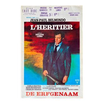 Original cinema poster "L'Héritier" Jean-Paul Belmondo 37x55cm 1973