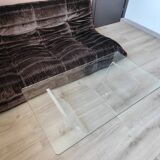 Vintage David LANGE glass & altuglas coffee table circa 1970