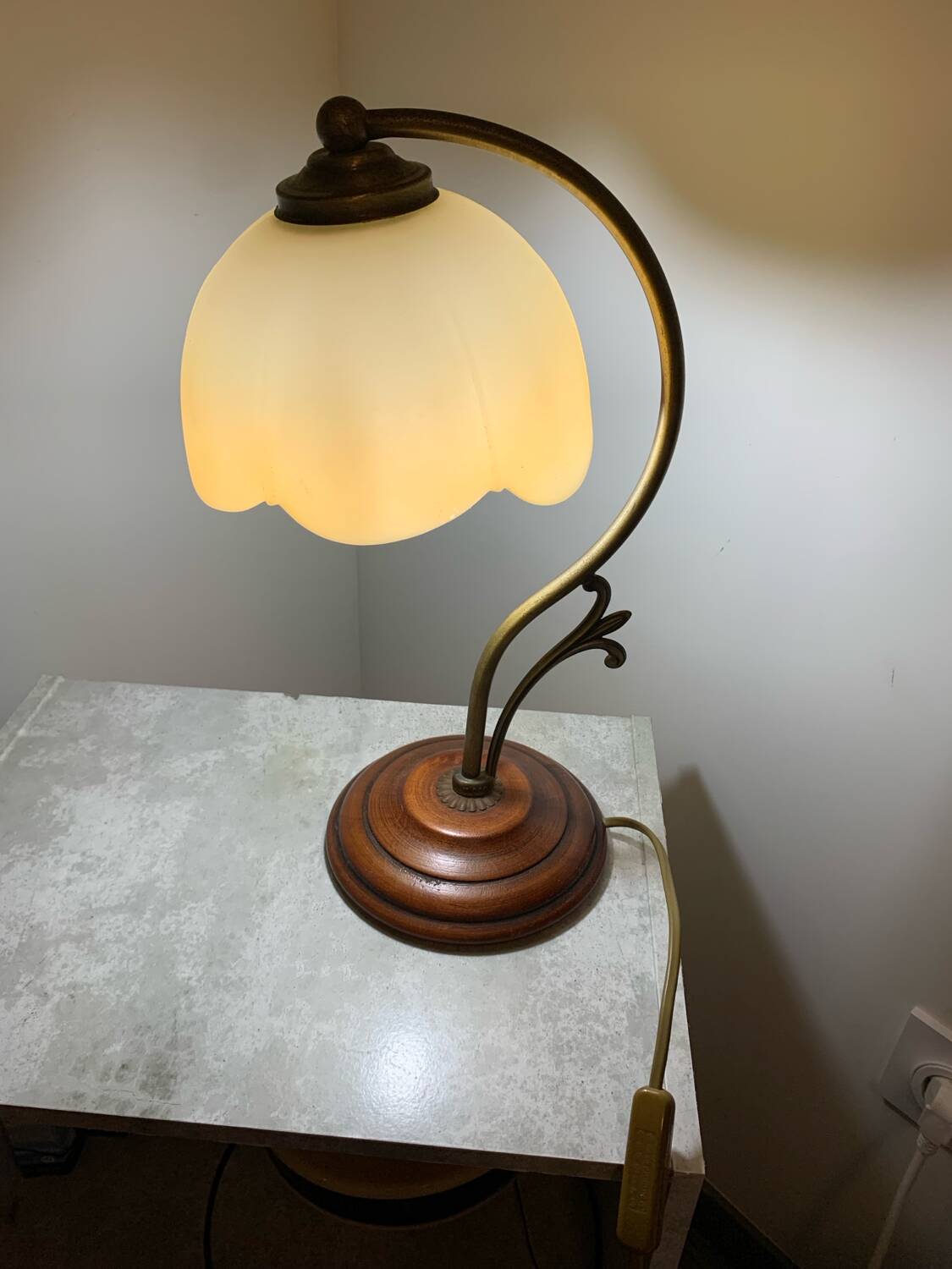 Pair of Domec Luminaires bedside lamps