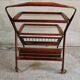 Table, bar trolley on wheels. removable tray. design 50 vintage italy