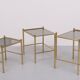 Brass nesting tables Hollywood Regency 1970s France