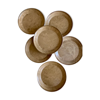Set of 6 old sandstone plates