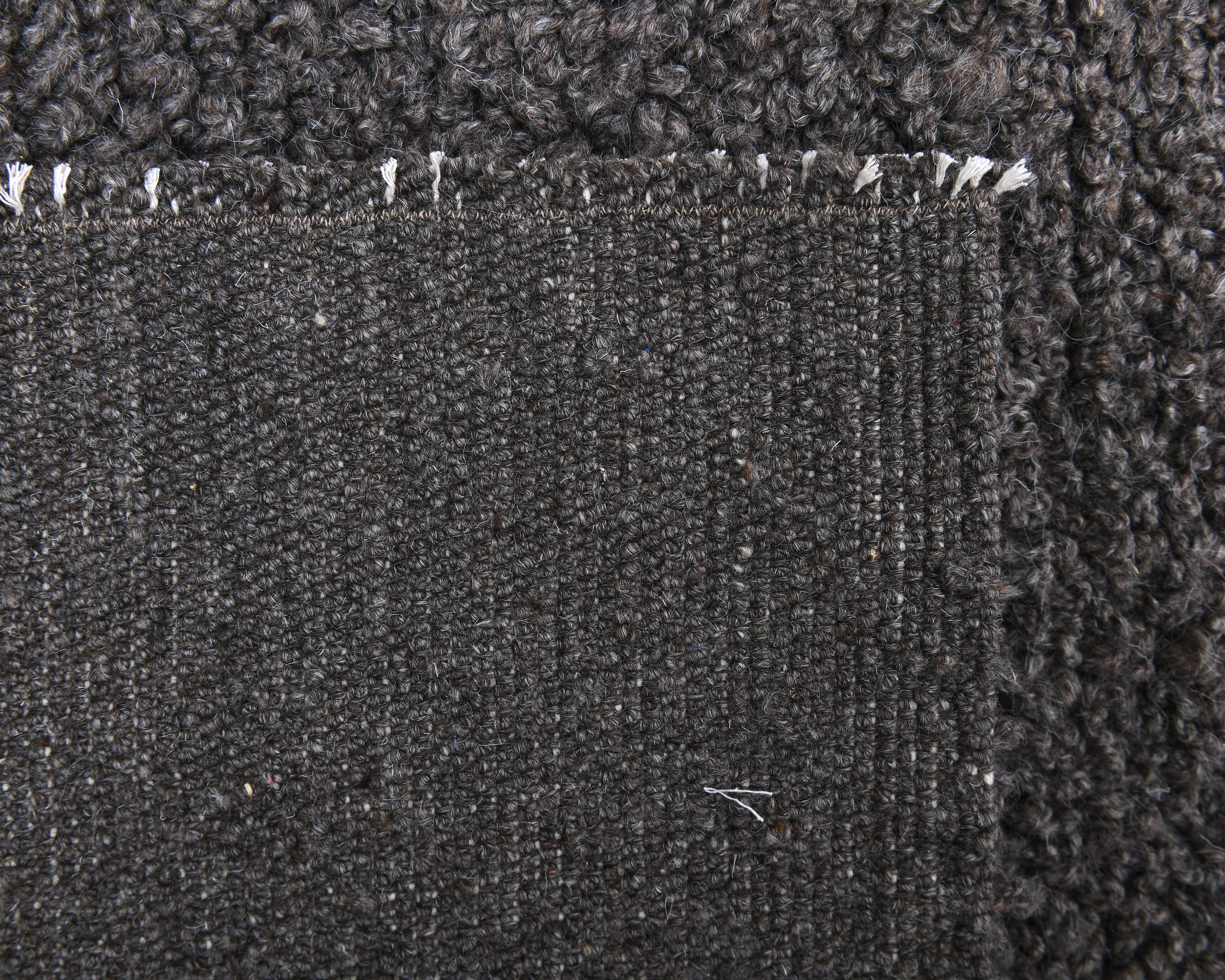 7x10 Oversize Brown Handmade Rug, 211x302Cm SK 241441