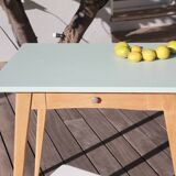 Vintage desk table with compass legs